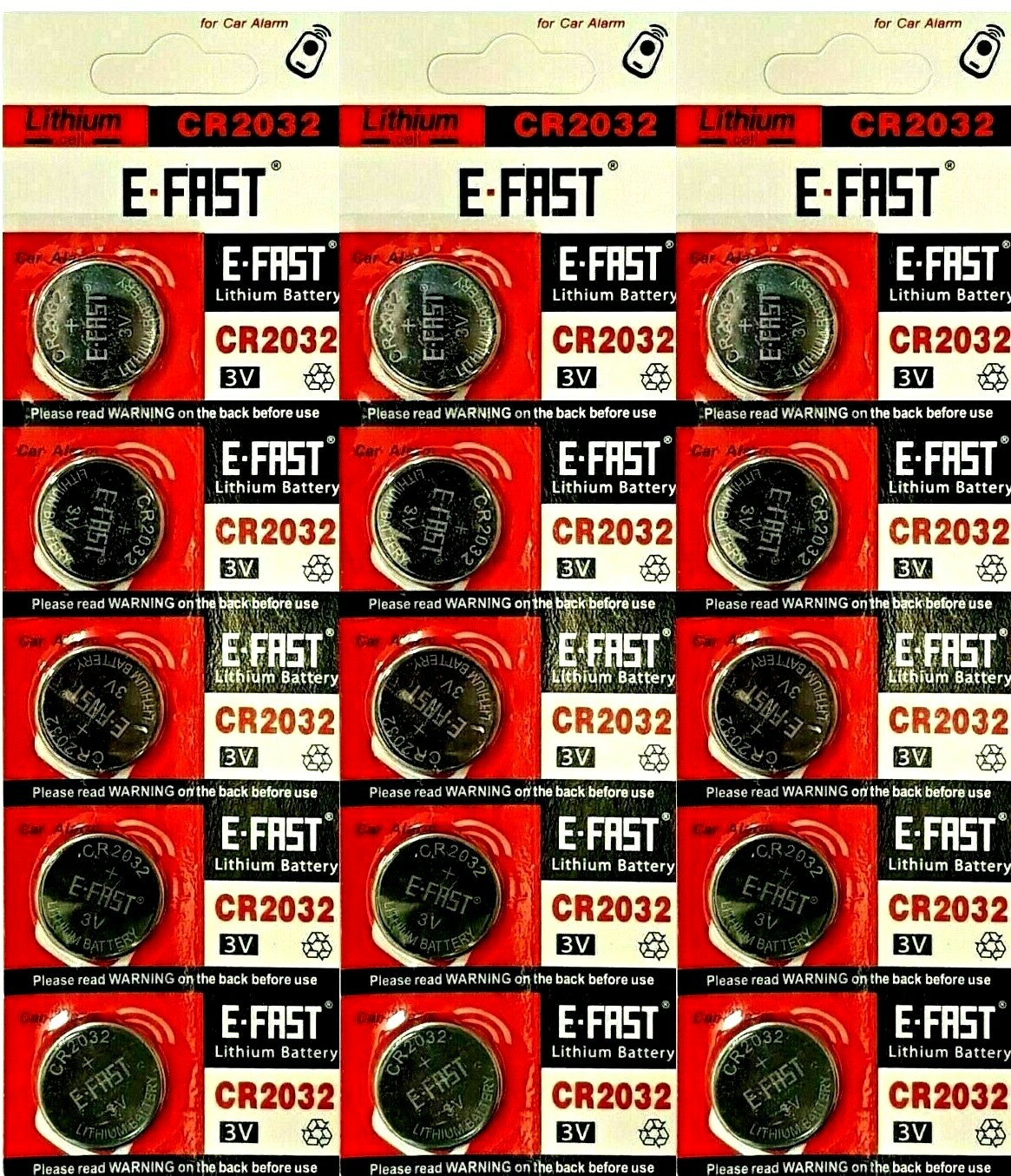 15x CR2032 BR2032 DL2032 Branded 3V LITHIUM Coin Cell Button Batteries