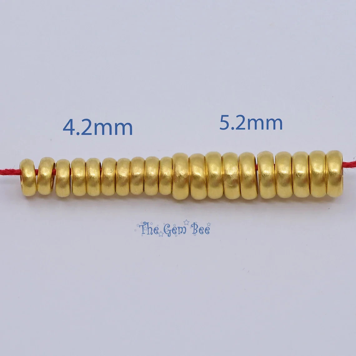 5.2mm or 4.2mm 14k Yellow Gold Loop Spacer Ring Bead Large 3.5mm or 3mm hole