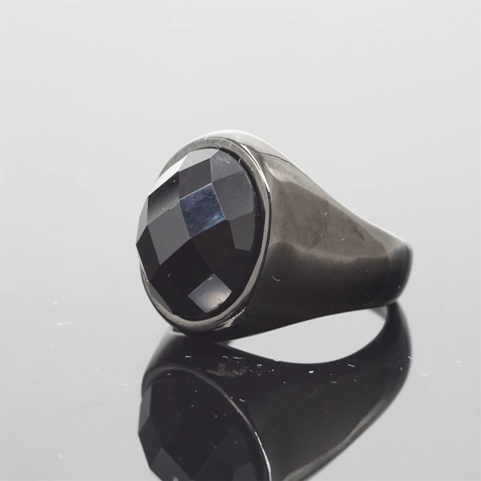 Multi Color Stone Vintage Stainless Steel Fashion Trendy Rings Size 7-12