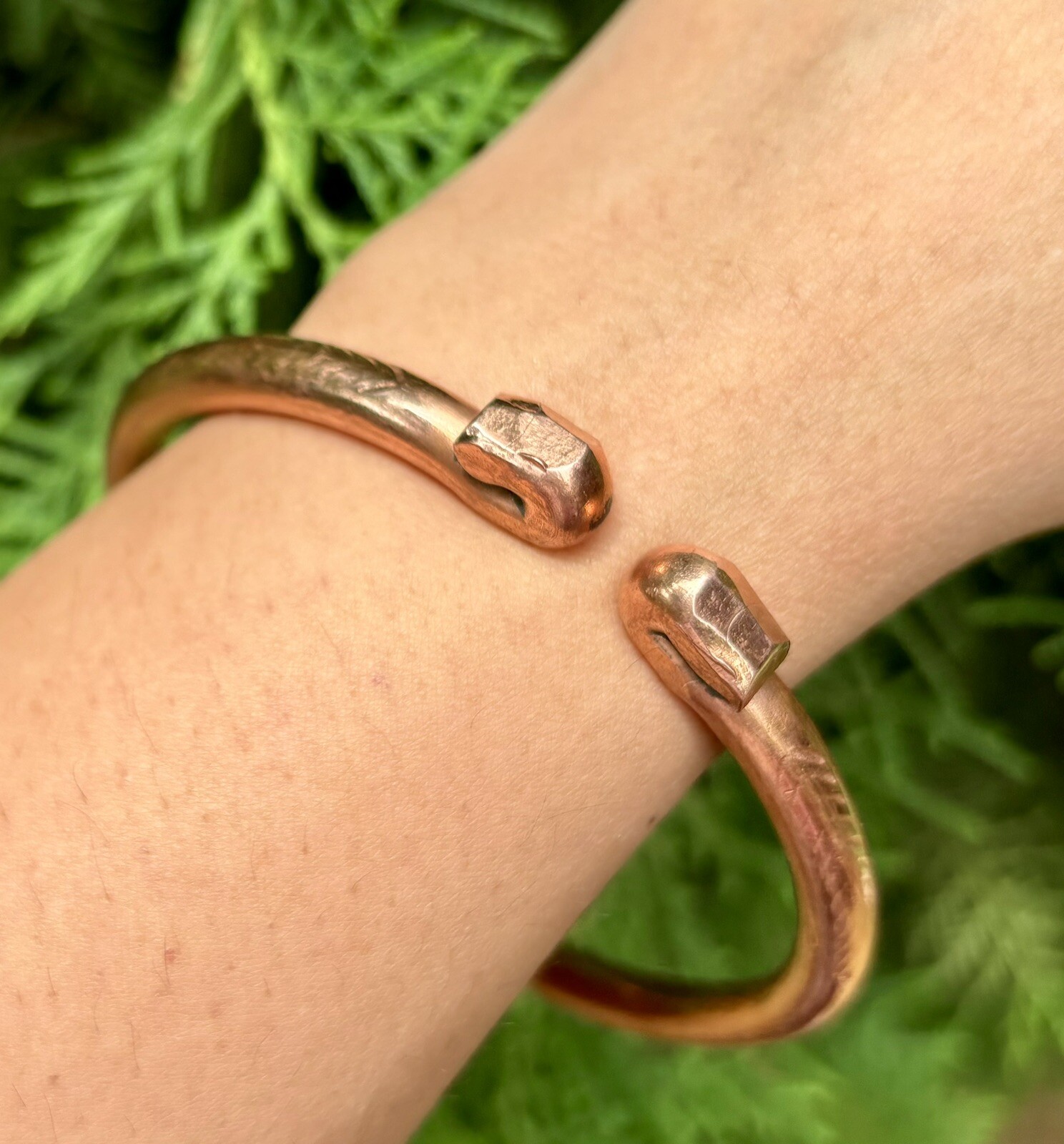 1Pc Pure Copper Mens Healing Bangle, Cuff, Bracelet, Jewelry, Spiritual, 57 gram