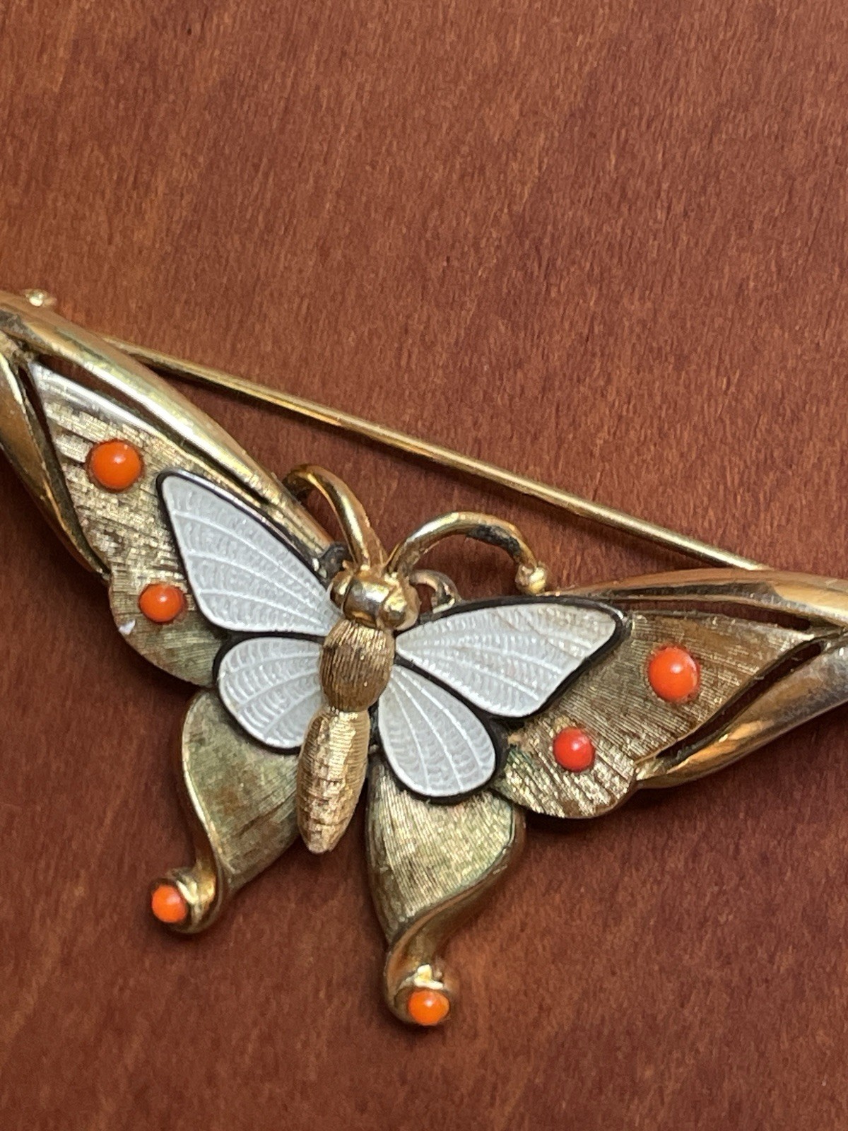 Stunning Vintage 1965 Signed Marcel Boucher Butterfly Brooch Pin (Design #9155P)