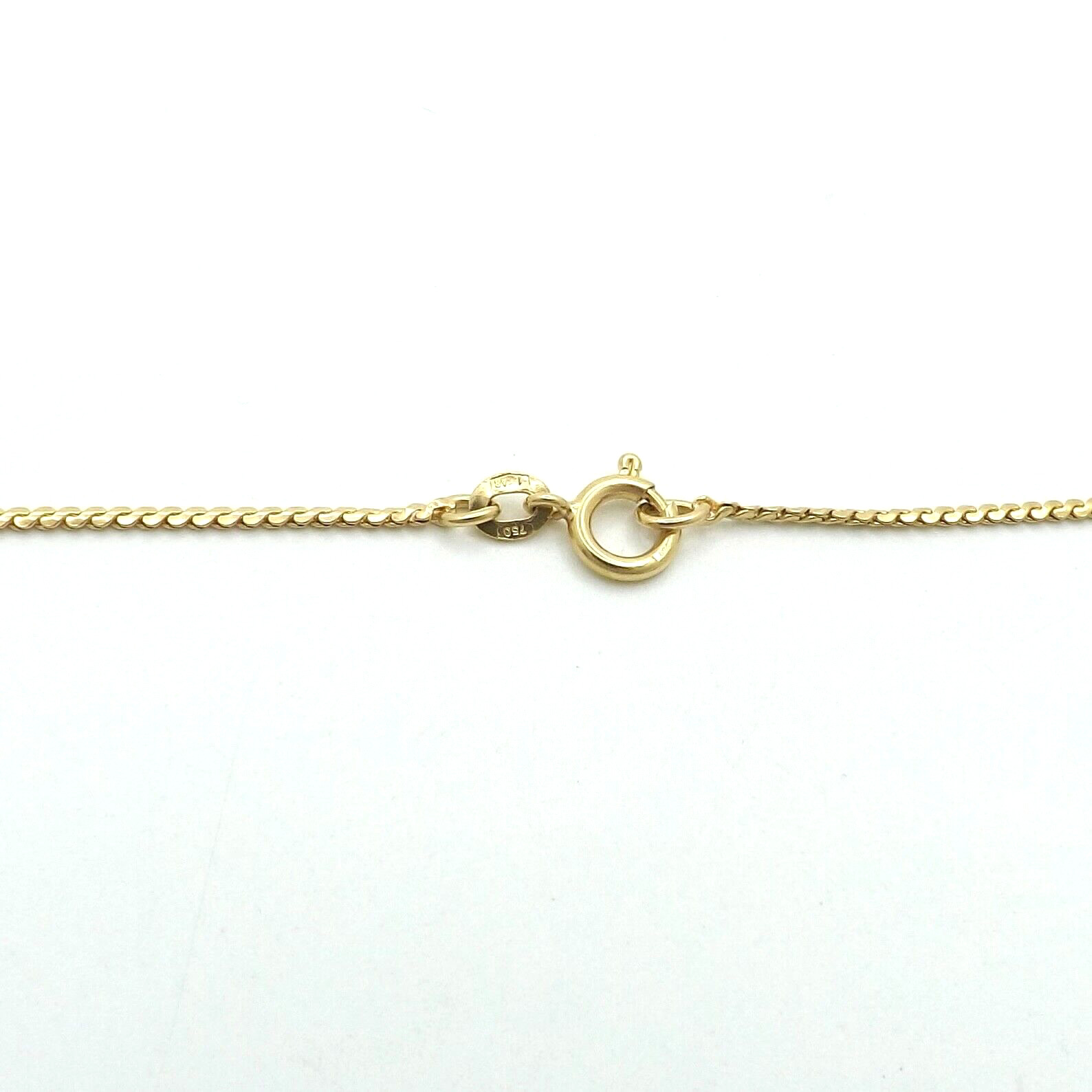 UnoAerre Solid 18k Gold Serpentine S Link Pendant Chain Necklace 20in Italy New