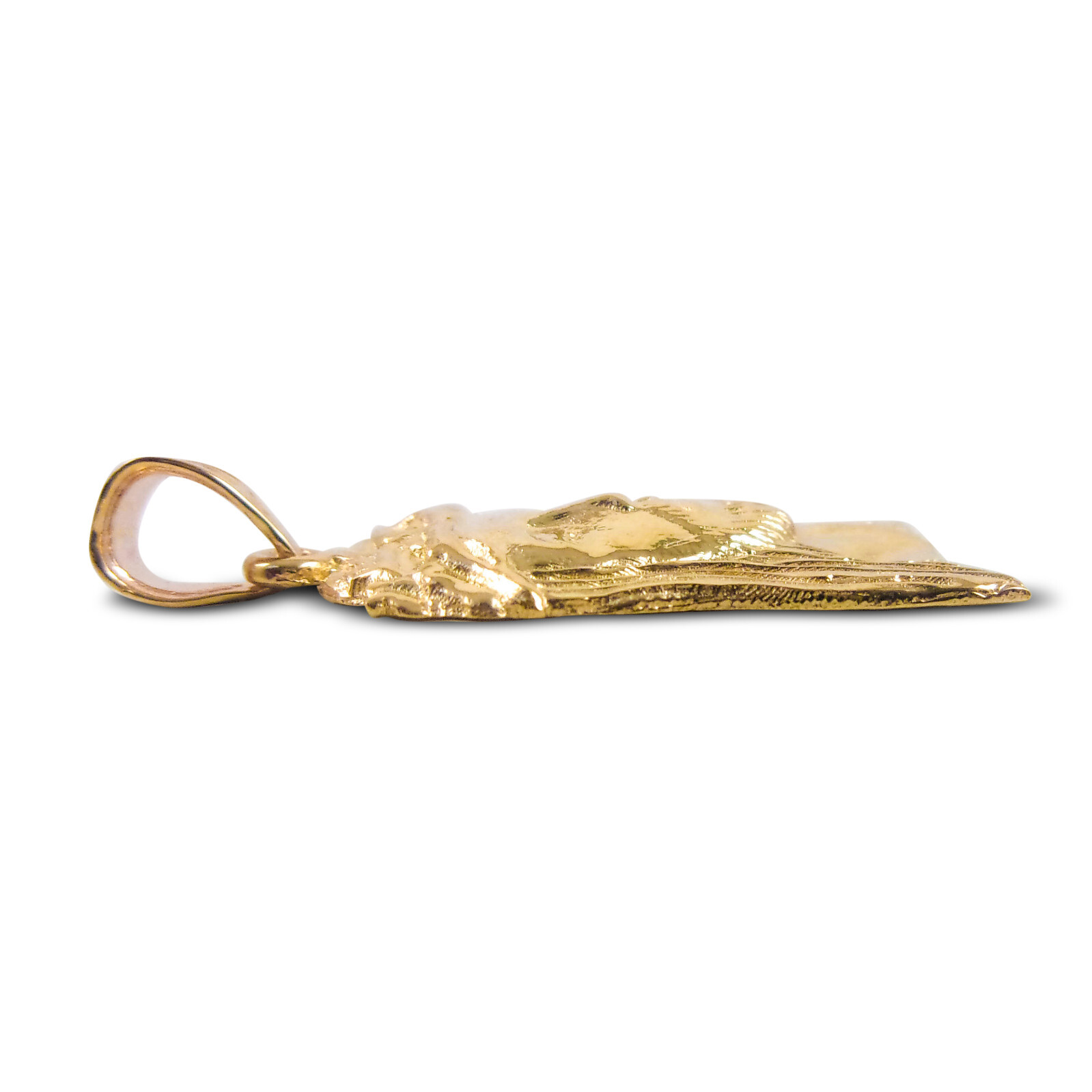 Solid 18K Yellow Gold Jesus Piece Gold Jesus Pendant 2.9g 1″