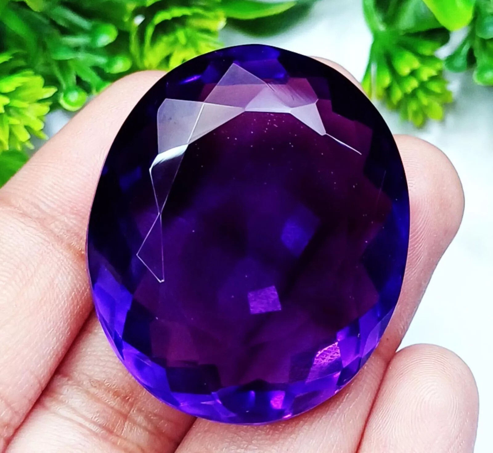Violet Amethyst Huge 228-230 Ct Oval Cut Natural Loose EGL Certified Gemstone