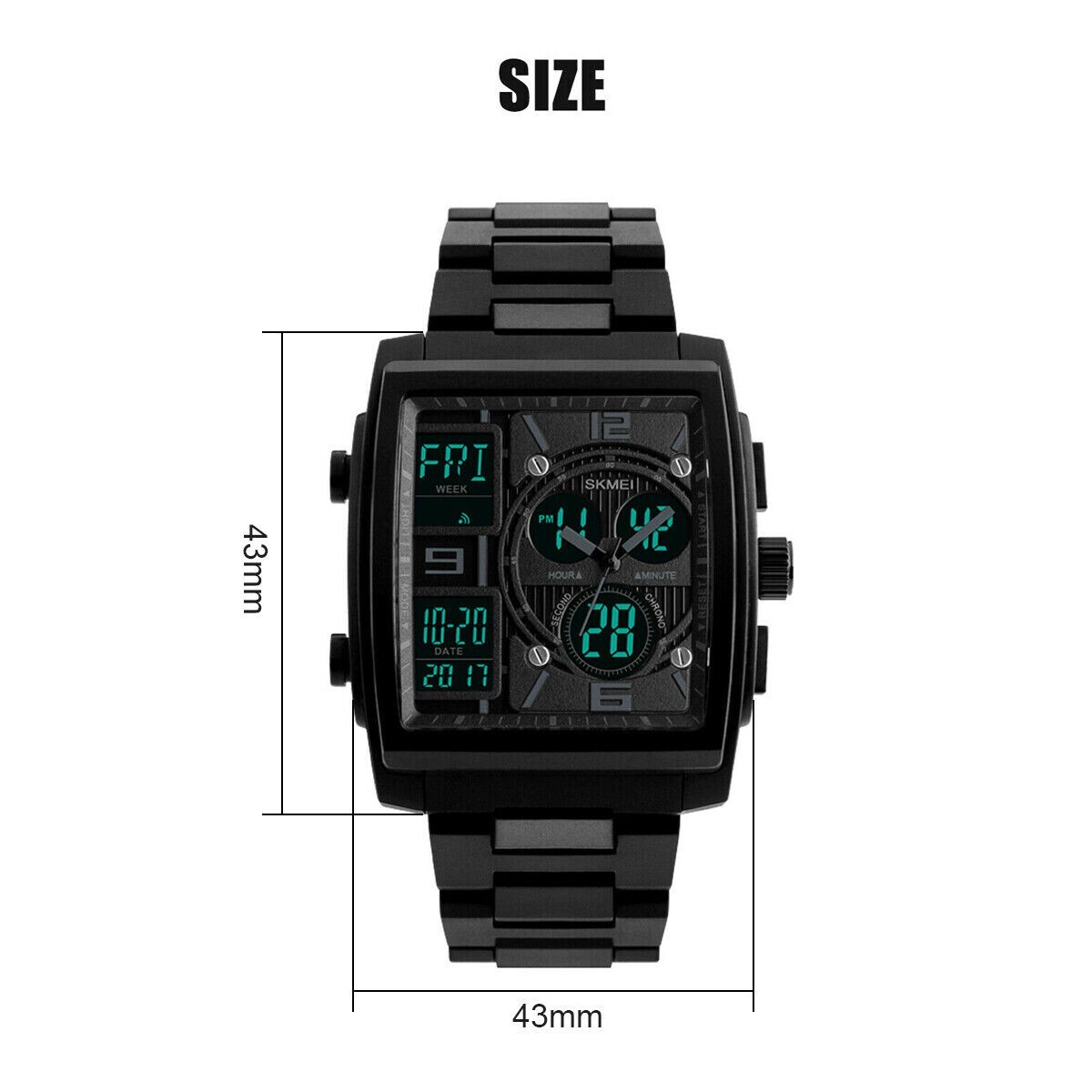Chronograph Men’s Digital Army Military Sport Quartz Analog Waterproof Watch US