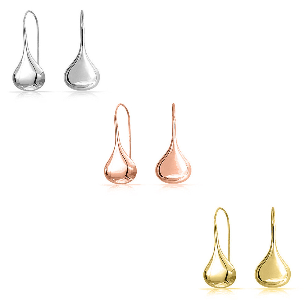 925 Sterling Silver Dangle Earrings, Tear Drop Hook Dangle Drop Earrings -Women