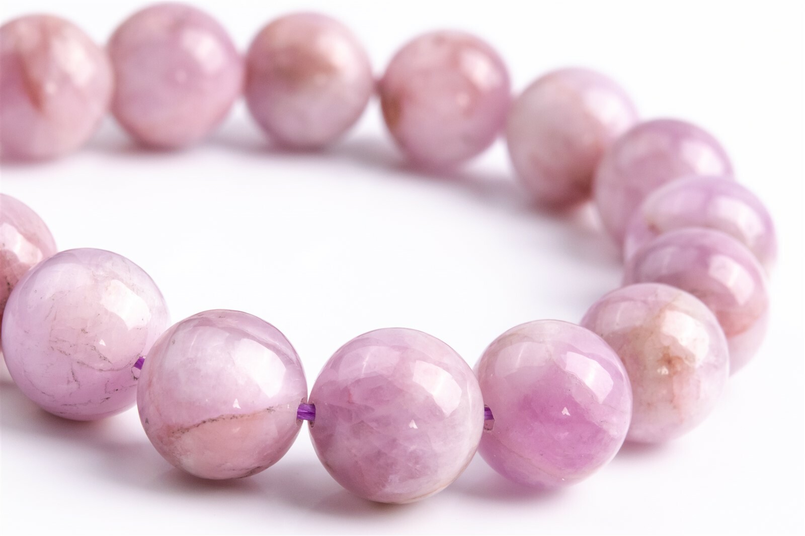 10-11MM Genuine Natural Kunzite Beads Grade A+ Round Gemstone Loose Beads