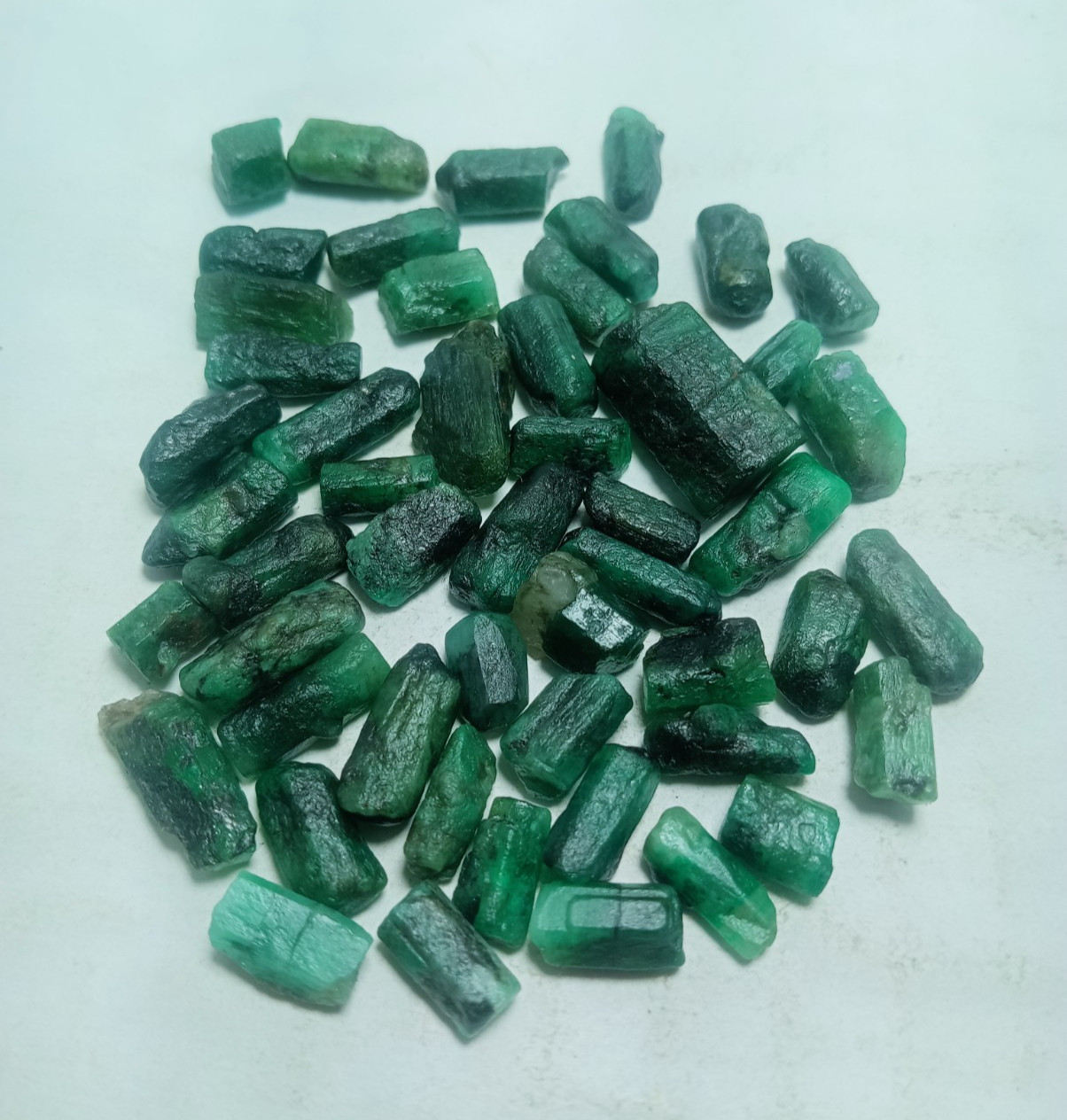 10 Pcs Emerald Rough Stick Lot, Rare Emerald Rough For Jewellery, Emerald Gift.