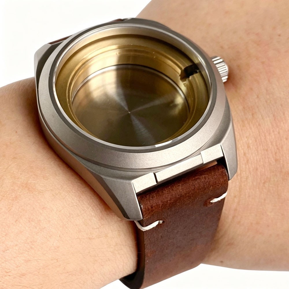 20ATM Retro 40mm Titanium Watch Case Sapphire Glass Fit NH35 ETA2824 Miyota 8215