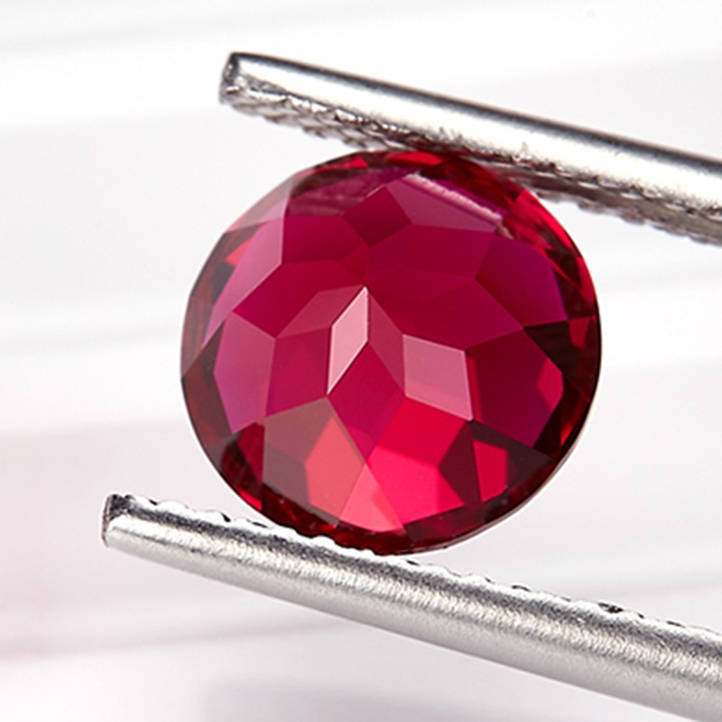 3MM~10MM Genuine Lab Grow Ruby Stone Round Cut Red Pink Ruby VVS1 Loose Gemstone