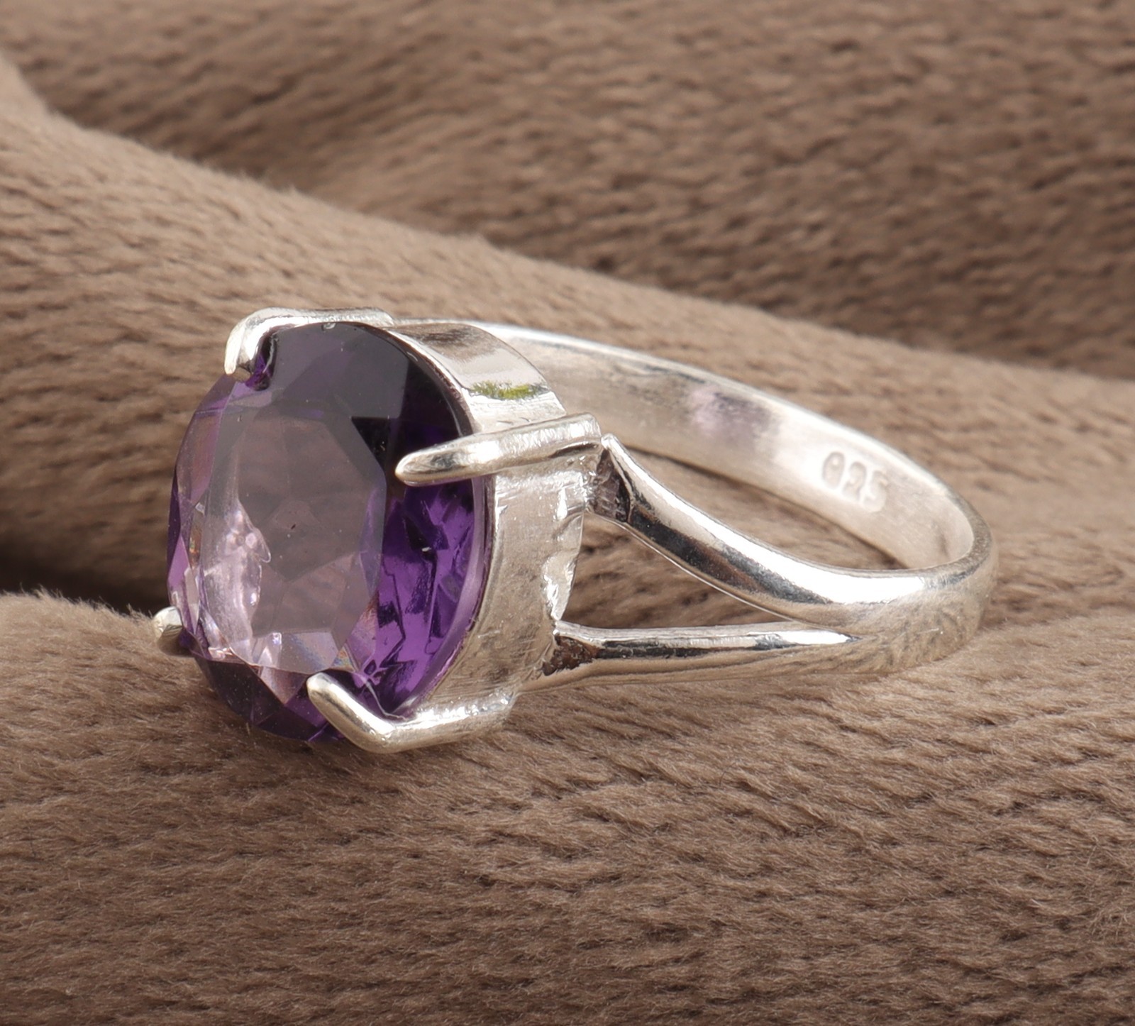 African Amethyst Gemstone 925 Sterling Silver Handmade Jewelry Ring All Size
