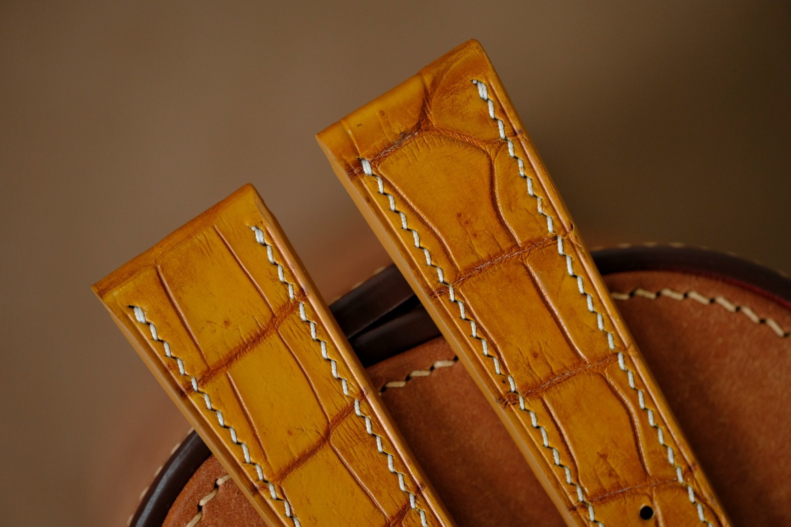 Very thin light brown watch strap watch band size 20/16 (or any size)