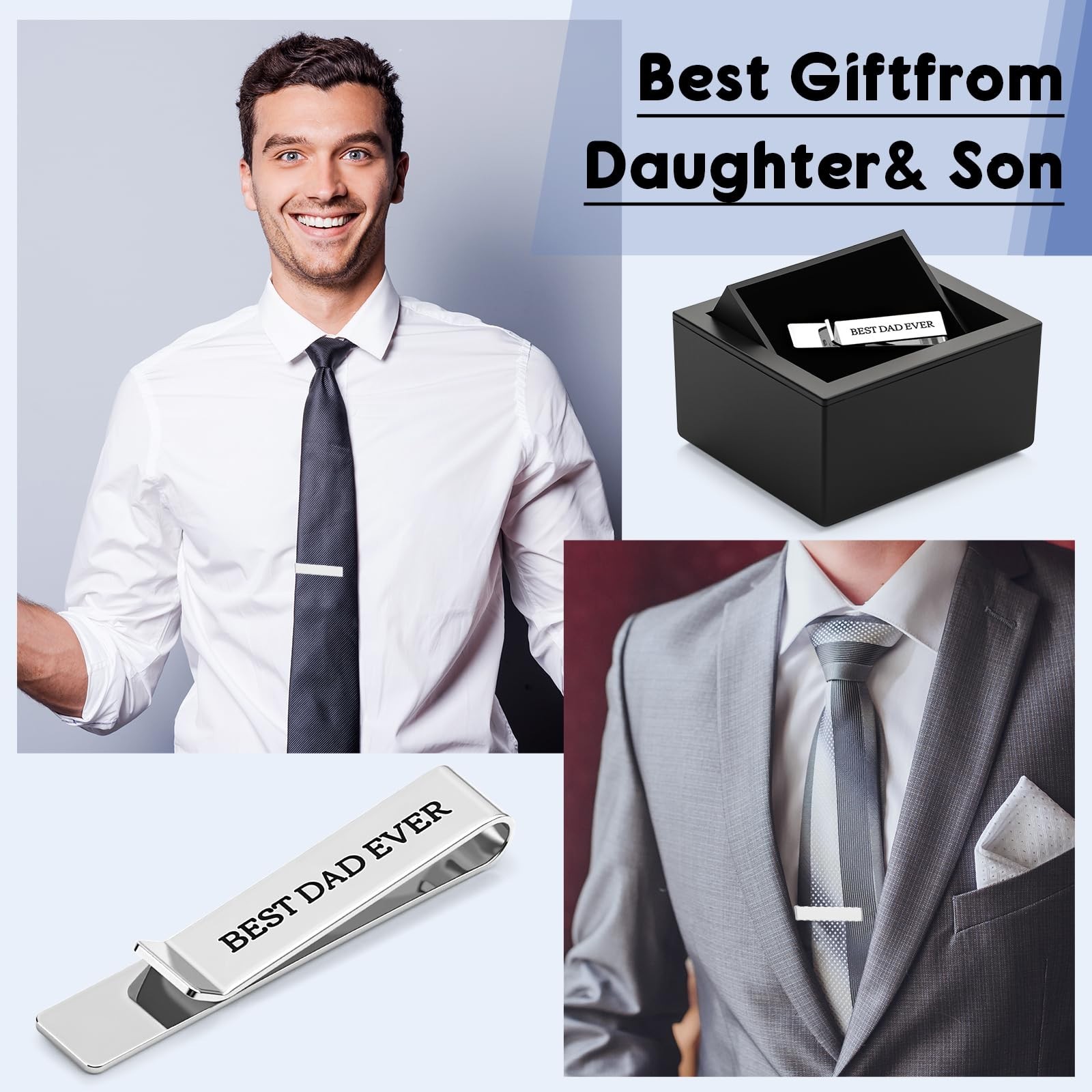 Liliaafar Personalized Tie Clips for Men Christmas Gifts Stainless Steel Tie …