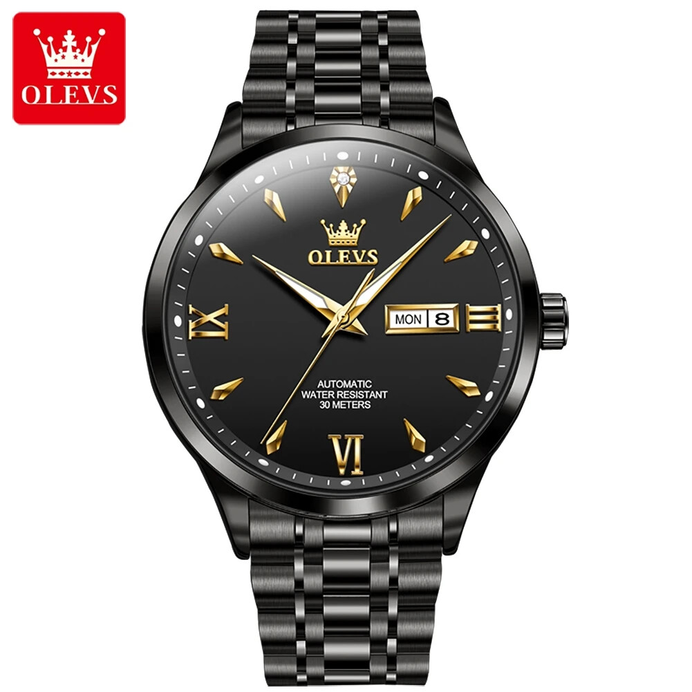 OLEVS Waterproof Luminous Diamond Dial Automatic Mechanical Business Watch Men’s