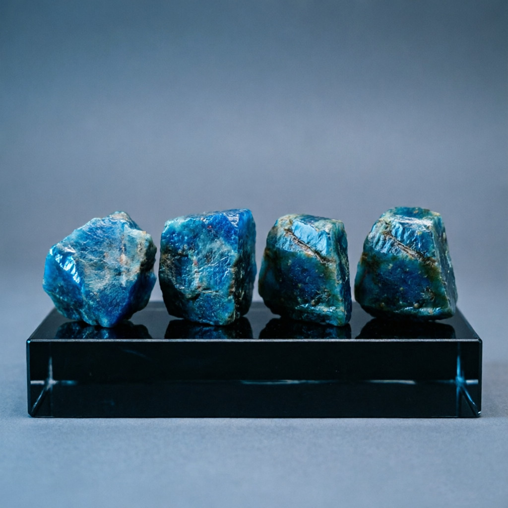 2PC Natural Raw Blue Apatite Rough Crystal Stones Healing Mineral Specimen Gift