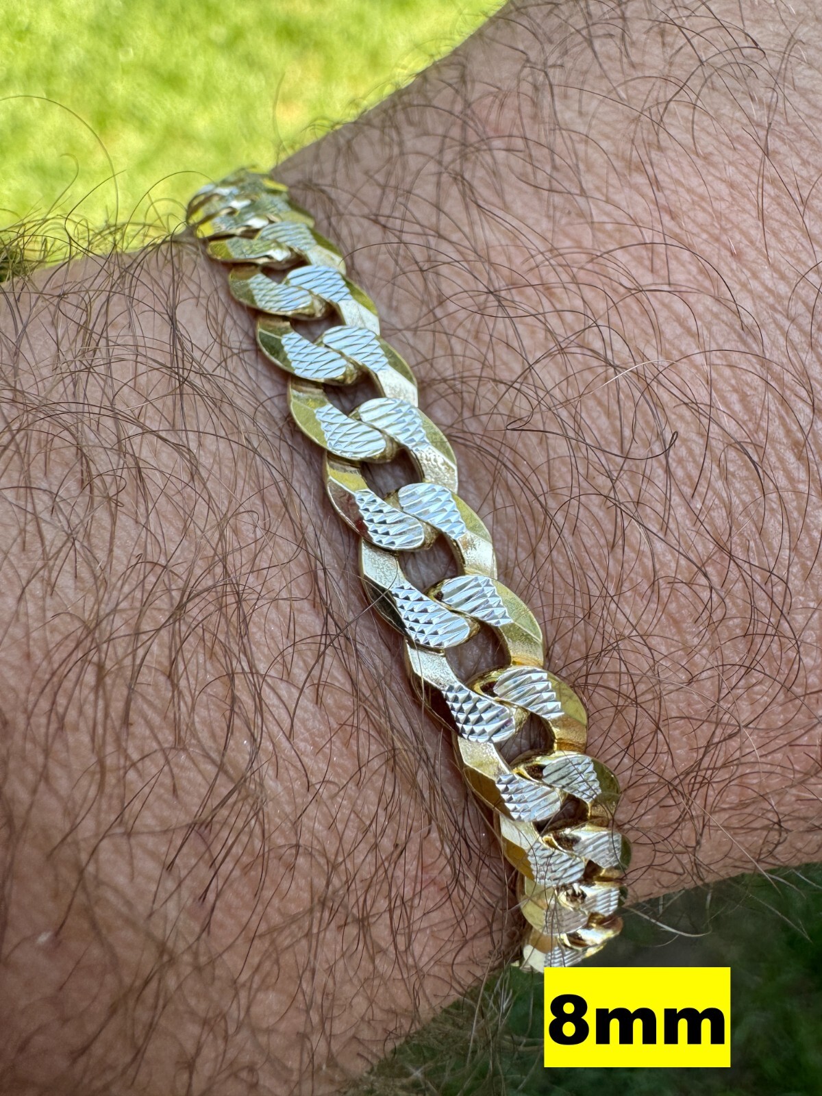 Cuban Link Chain Bracelet 14k Gold Plated Real Solid 925 Silver Necklace 5-11mm