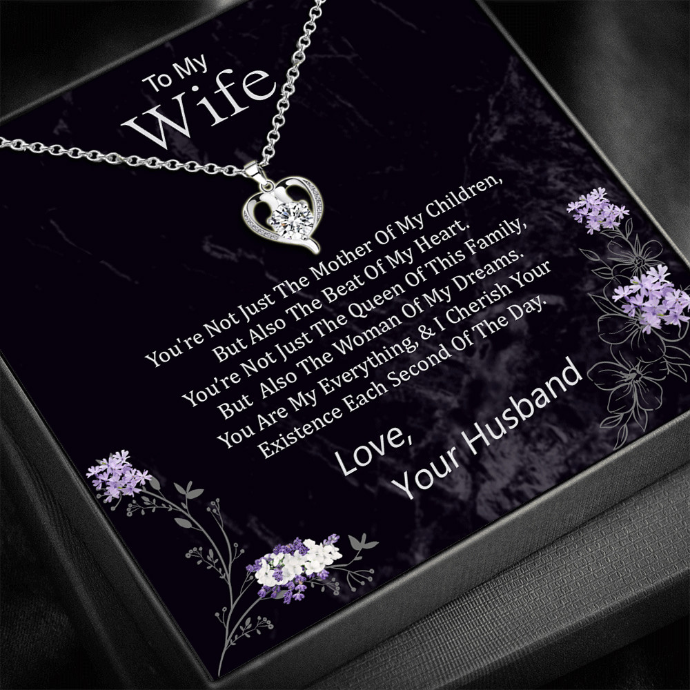 To My Wife Necklace Pendant, Anniversary, Birthday, Valentine, Christmas Gift