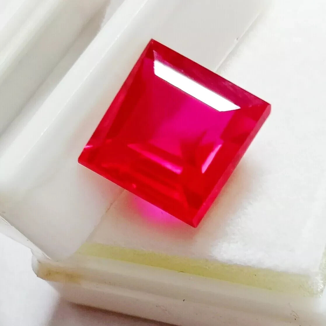 Natural Fabulous Blood Red Ruby 12 Ct Square Cut EGL Certified Loose Gemstone