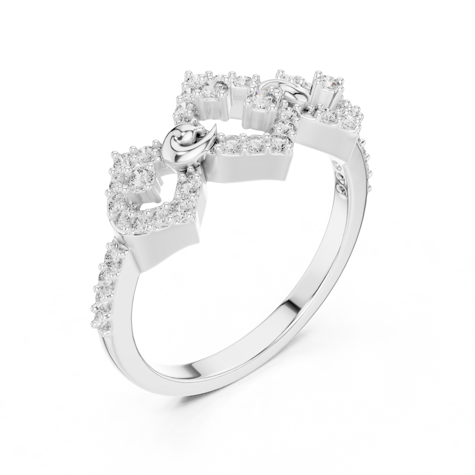 Natural Certified Anniversary D VVS1 Diamond Split Shank Ring 14k Gold Ovar