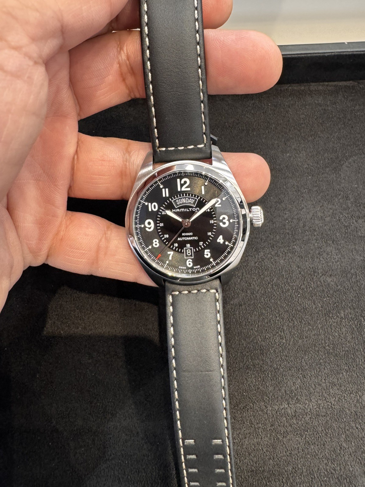 HAMILTON Watch Khaki Field Day Date H70505733 42mm 2 year warranty by HAMILTON