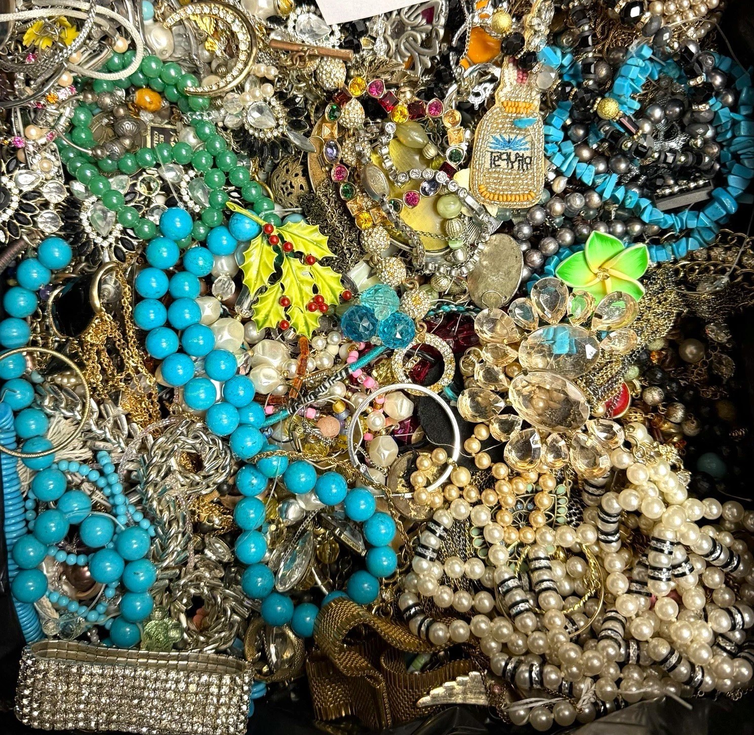3 Pounds Untested Unsorted Lot Jewelry Old Vintage & Modern Wear & Junk Mixed In