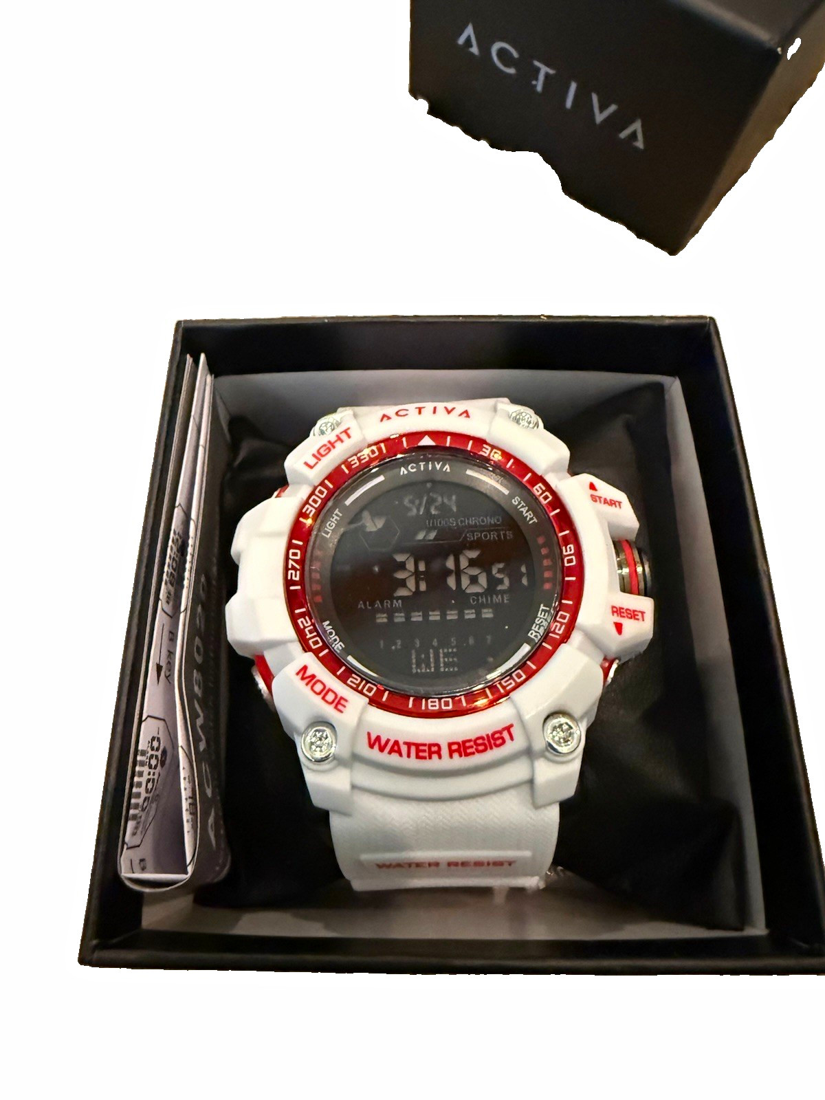 Activa X Invicta Diaital Men’s Watch 56mm Res White ACW8020-012 Brand New