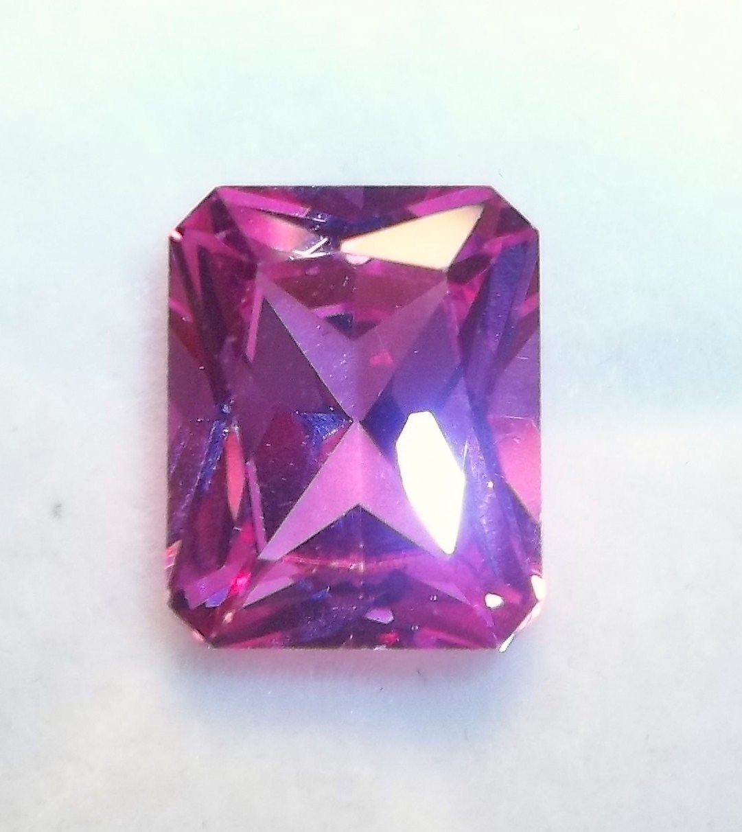 Lab Created Pink Sapphire – 4.45CT Average – Rectangular Octagon Radiant Cut