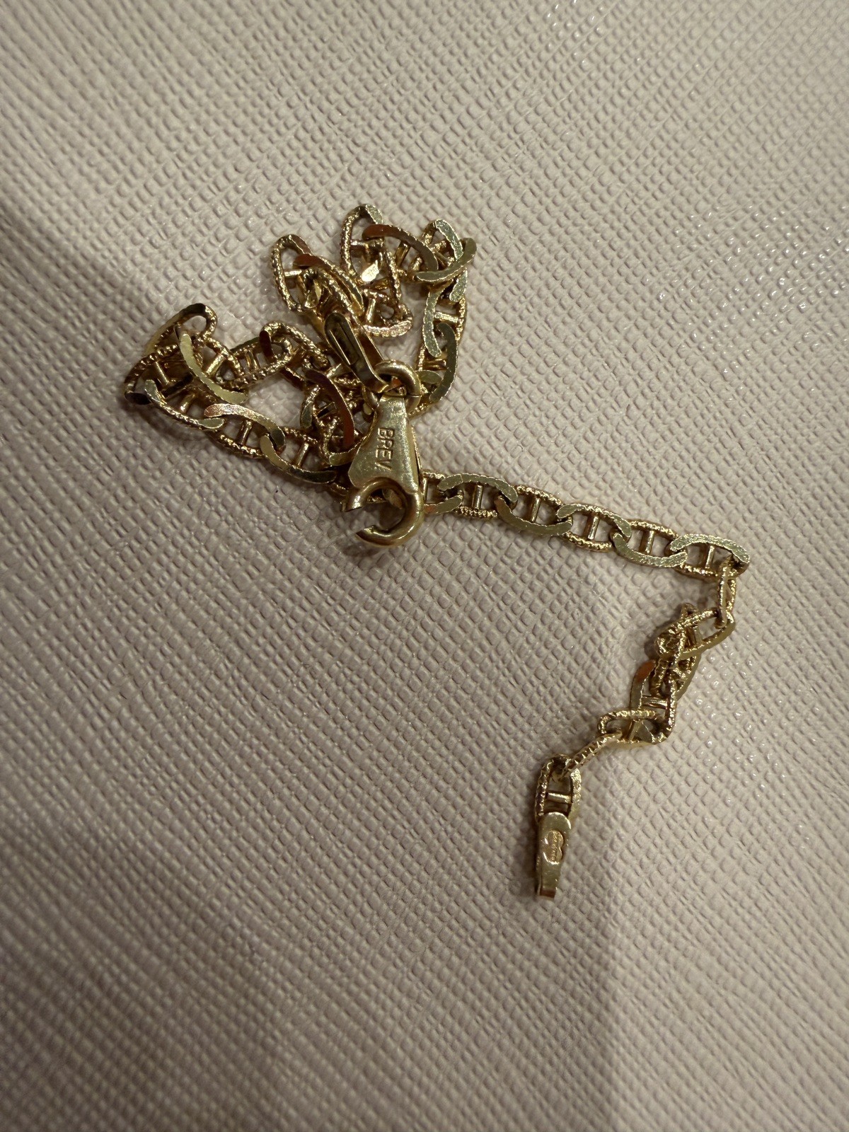 Vintage 14k Yellow Gold Unoaerre Mariner Anchor Link Bracelet (broken clasp)