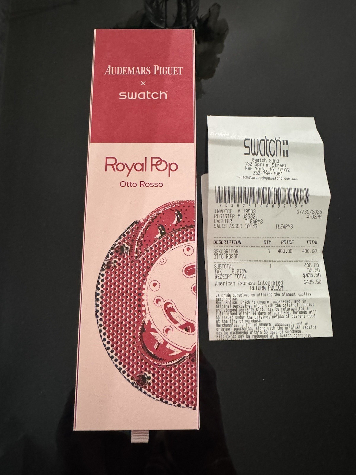 ✅ Swatch x Audemars Piguet Royal Pop Otto Rosso Unworn With Receipt and Papers❗️