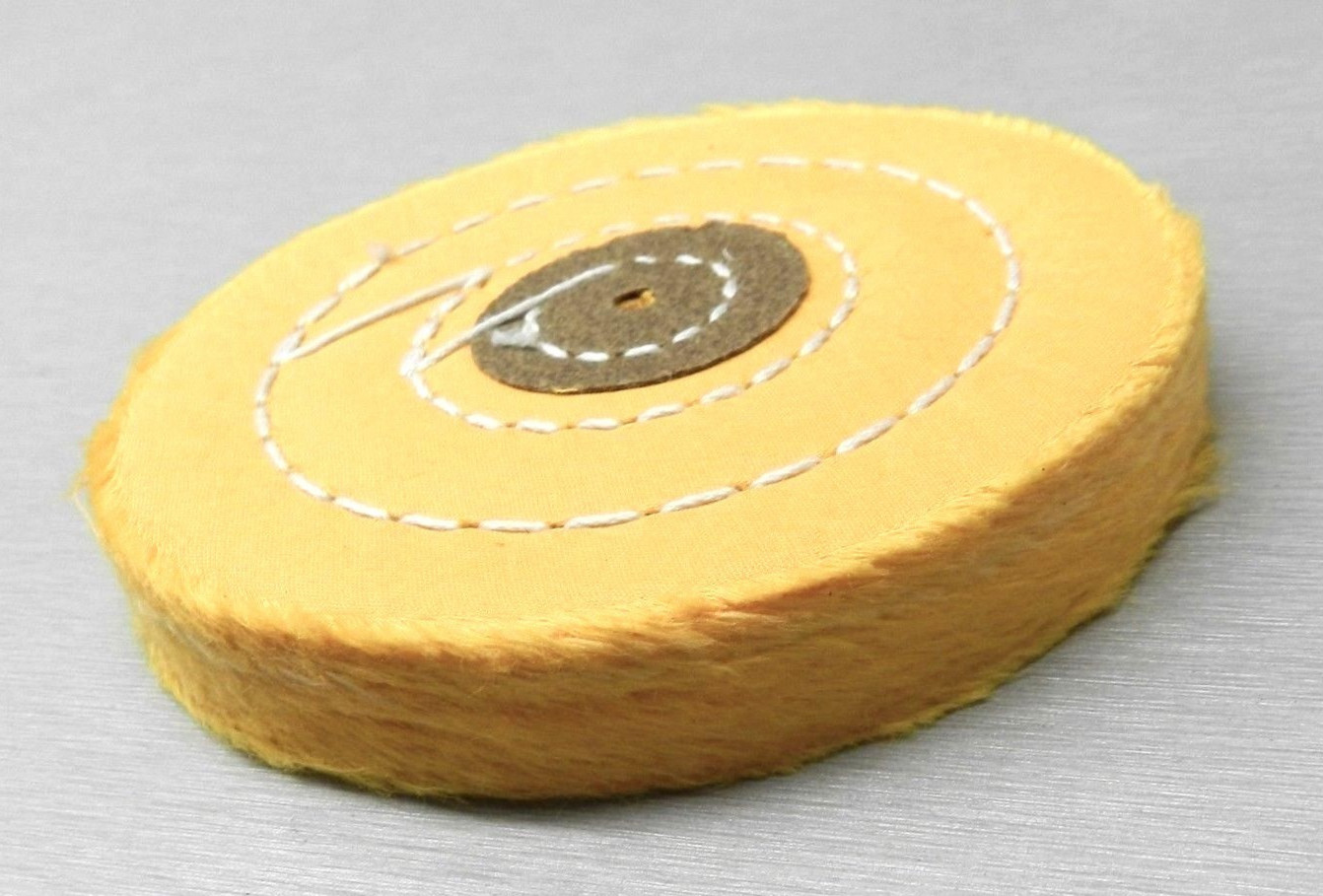 Buff Wheel Yellow Treated Buff 4″ 40ply Leather Center Buffing Polishing Jewelry