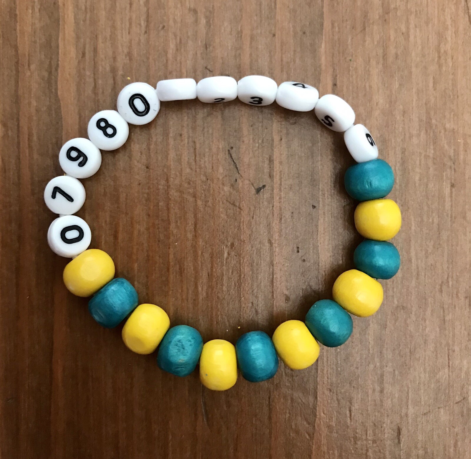 Child’s lost found security safety identity Id bracelet mobile telephone number
