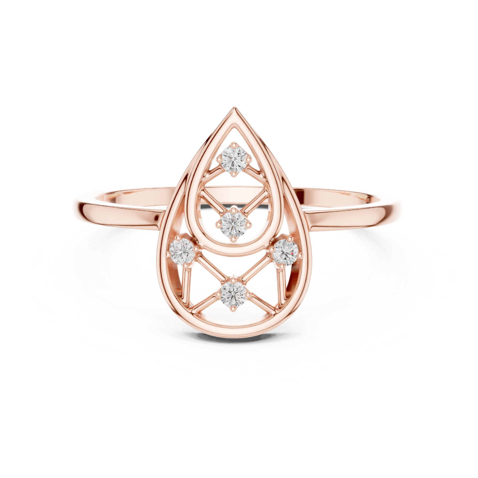 Certified Round Natural Diamond Ring Elegance Precision Jewellery 14k Gold Over