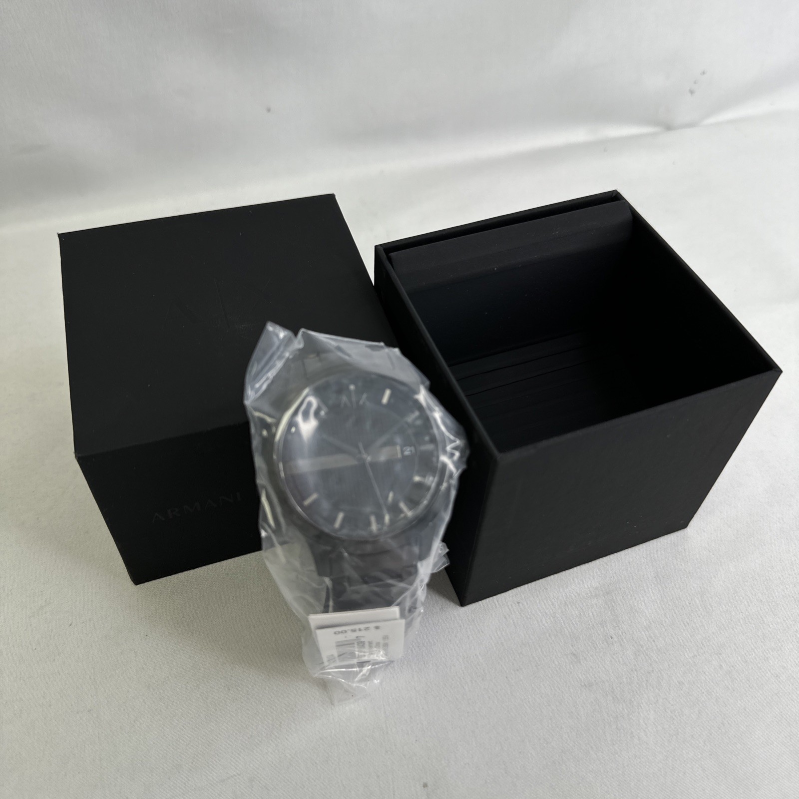 Armani Exchange Hampton Black Dial Black Ion-plated Men’s Watch AX2104 – New