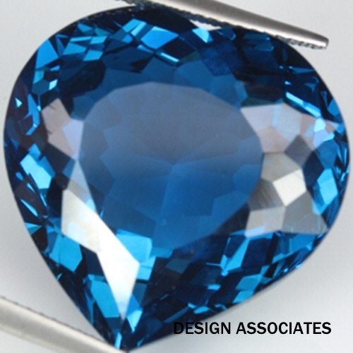 NATURAL LONDON BLUE TOPAZ 7 MM HEART AAA