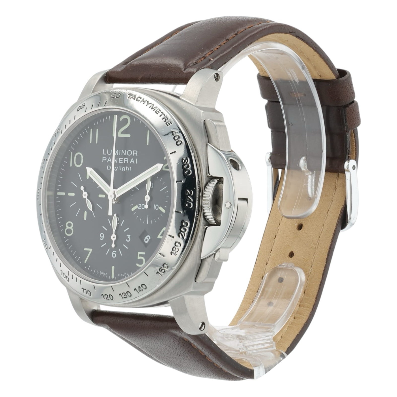 Panerai Luminor Chrono Daylight Black Dial Steel 44mm Automatic Men’s PAM00196