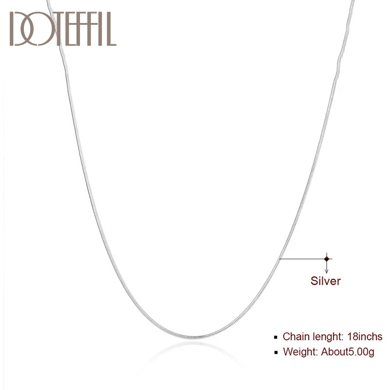 10PCS wholesale 925 sterling solid silver 1MM 16-30inch snake chain necklace