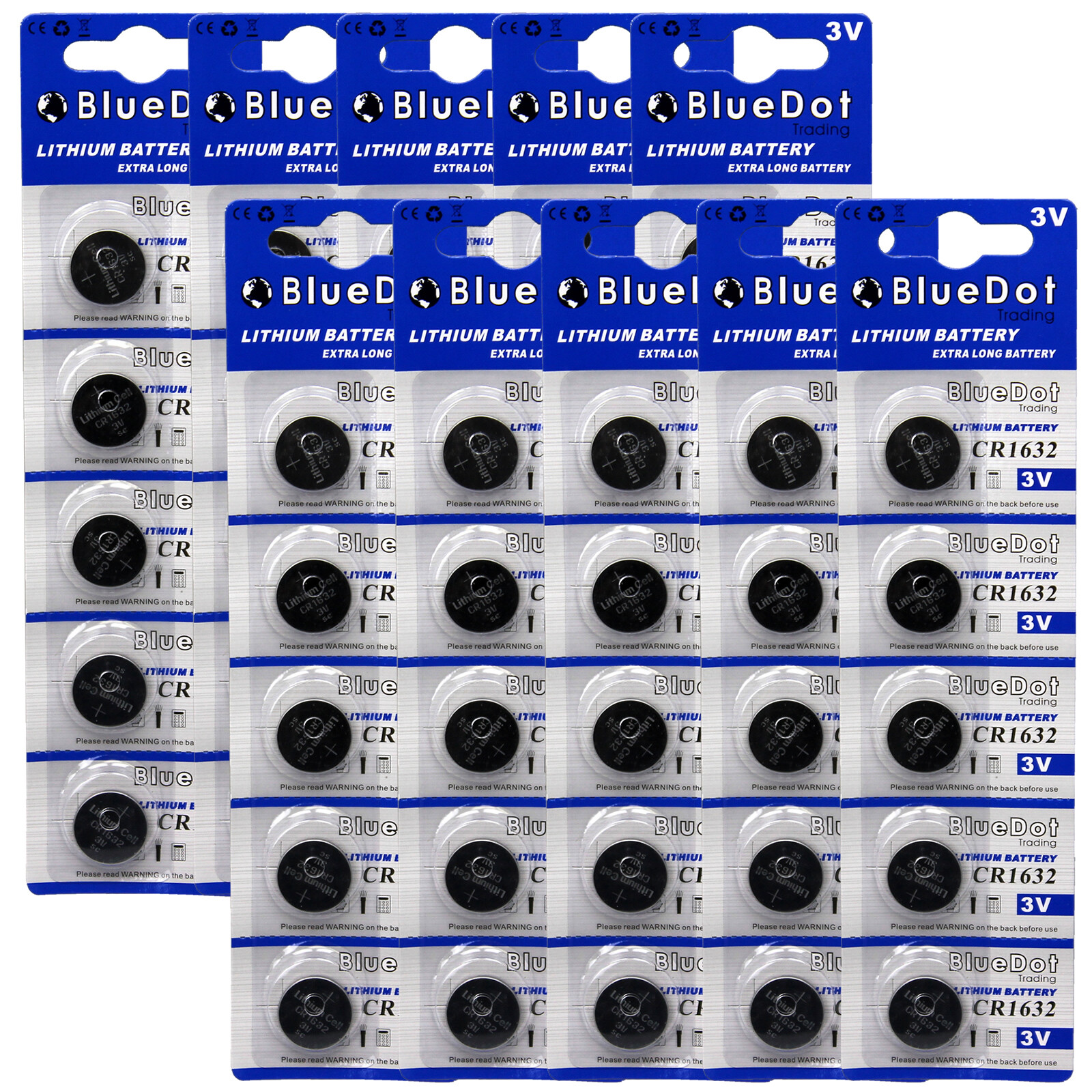 50 pcs CR1632 CR 1632 3V Lithium Coin Cell Button Battery Batteries ~USA SHIPPER