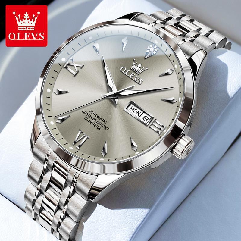 OLEVS Waterproof Luminous Diamond Dial Automatic Mechanical Business Watch Men’s