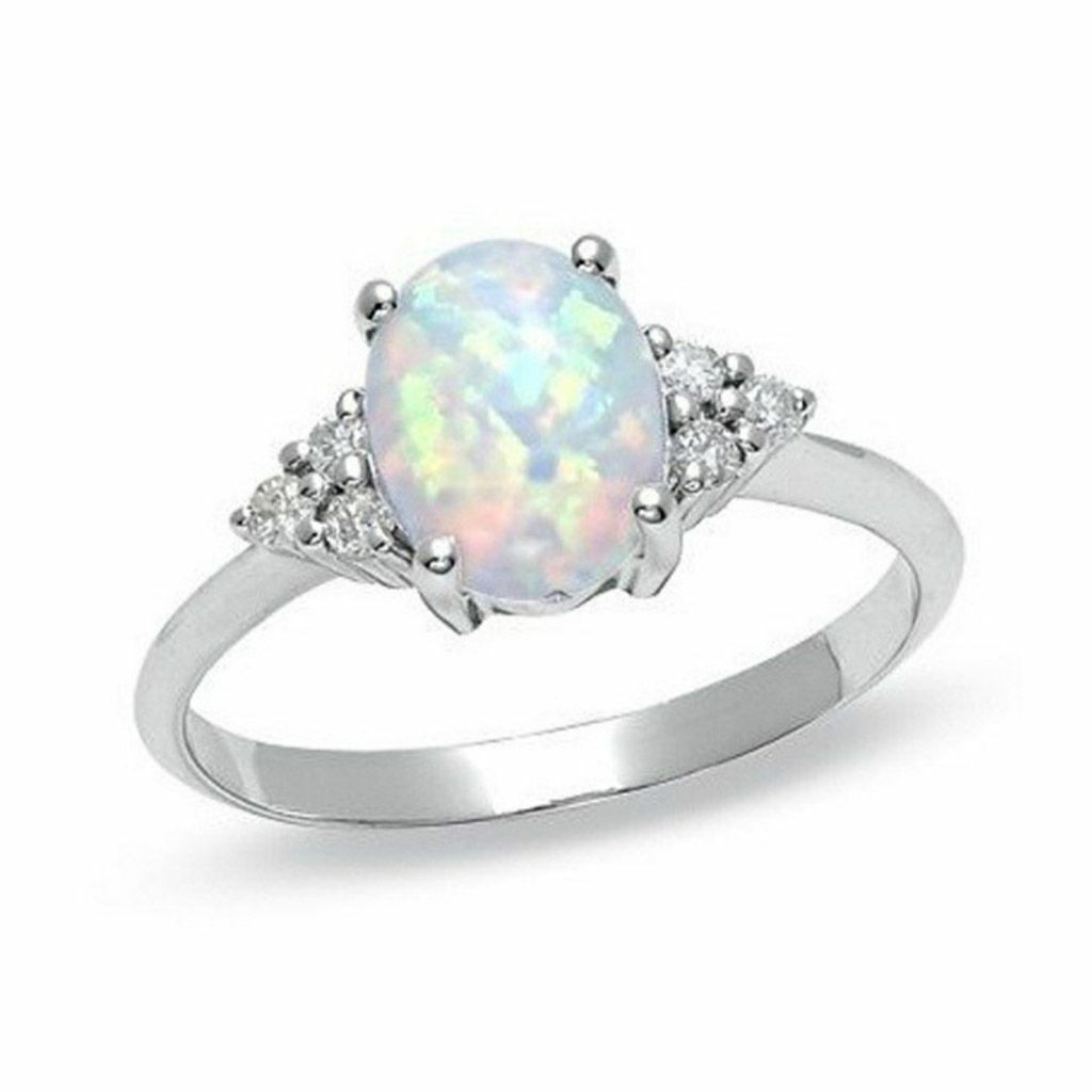 Fire Opal Ring in 925 Sterling Silver Gemstone Jewelry Ring Size 6/7/8/9 /10