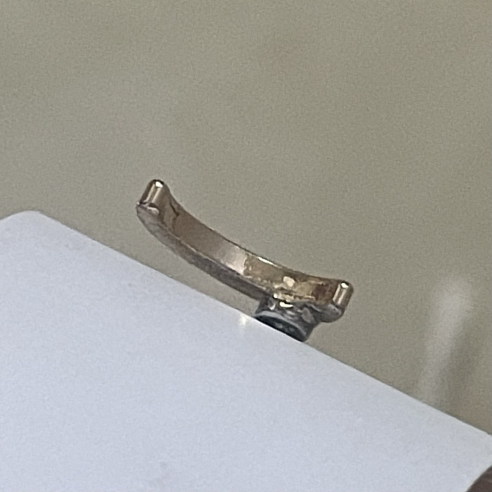 Gold-Colored Metal Crescent Moon Stud Earrings