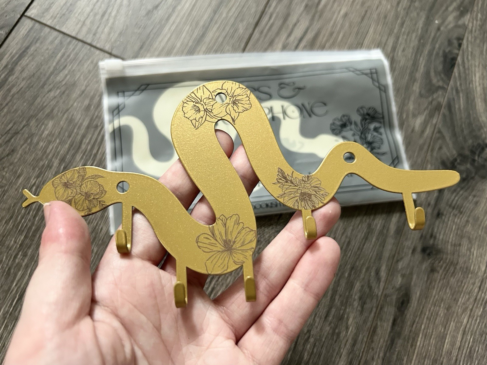 Bookish Box Exclusive Hades and Persephone Serpent Metal Jewelry Wall Hooks