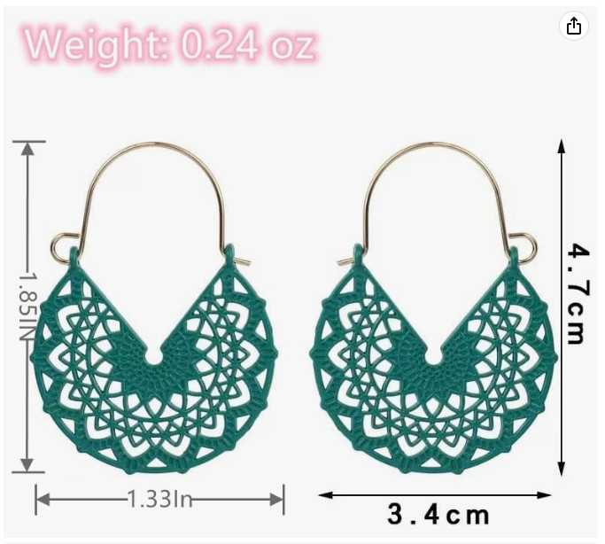 *CLEARANCE* STUNNING Metal alloy earrings – Dainty – lightweight