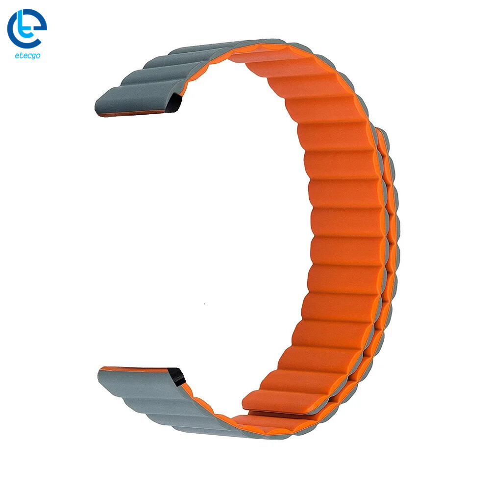 Smart Watch Band 20/22mm Universal Silicone Magnetic Closure Sport Magnetic Loop