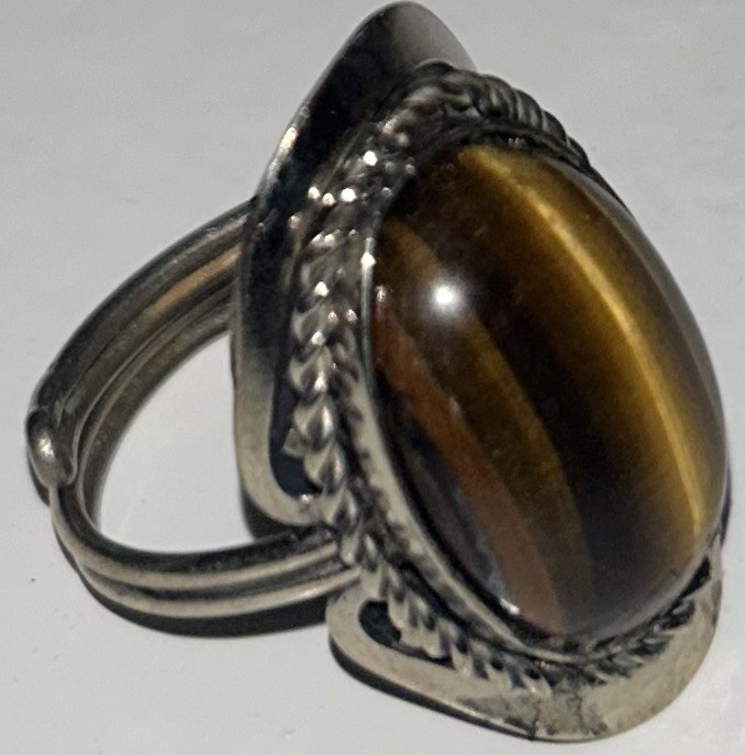✨Peruvian Jewelry Amethyst Quartz Ring Adjustable Size Alpaca Silver Artisan✨