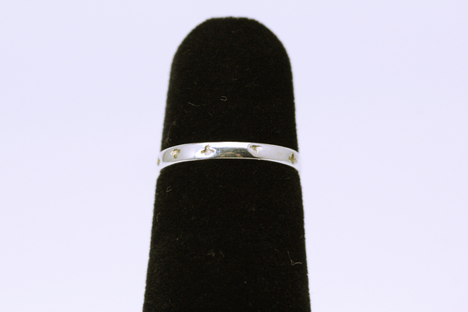 925 Sterling Silver Size 4.25 Small Cross or Plus Sign Band Ring 0.7 G (RIN8673)