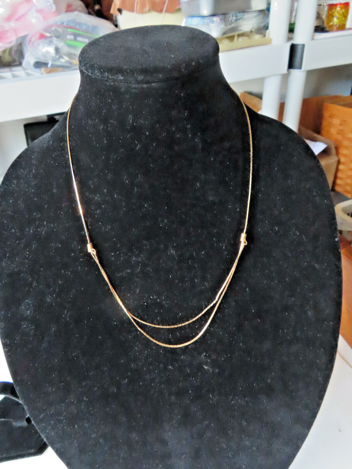 Gold Plated Adjustable Chain Necklace. Nice Gold. NEW & FREE SHIPPING IN USA.