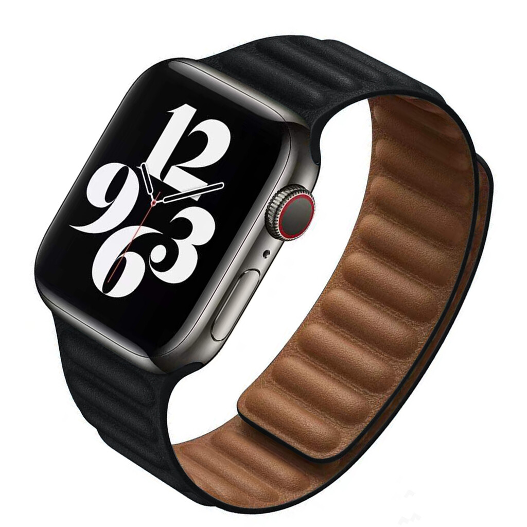 HOT For Apple Watch Leather Link Magnetic Unisex Band 45/49mm Ultra Series 8 7 6