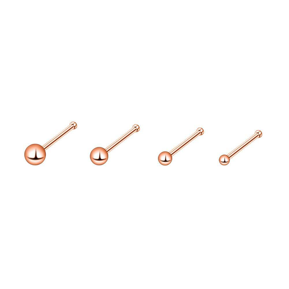 4Pcs/set Tiny Ball Nose Ring Stud Surgical Steel Bone Studs Nostril Piercing 20G