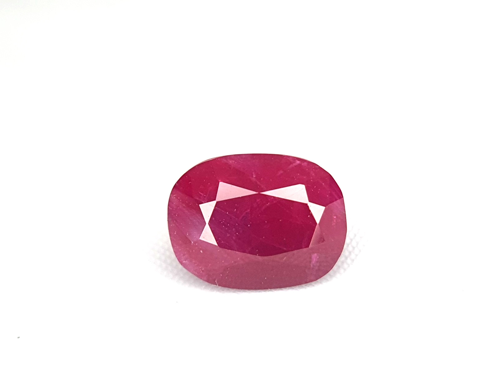 1.35 Ct UNHEATED RUBY 7 x 5 RED Cushion-cut Gemstone