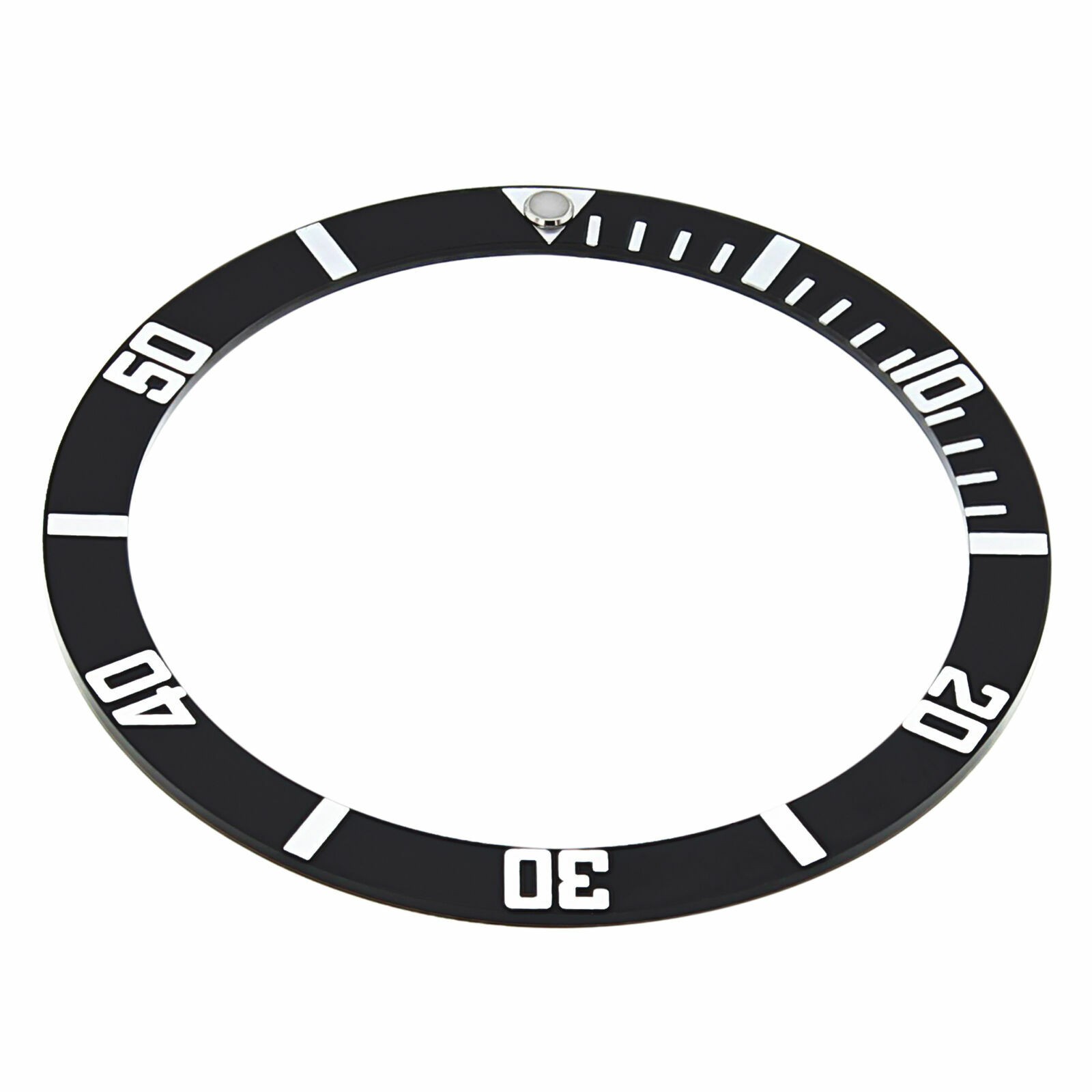 REPLACEMENT BEZEL INSERT BLACK FLAT FOR WATCH 38MM X 31.50MM